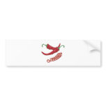 realistic red hot chilli peppers graphic food desi bumper stickers