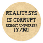 Reality.Sys Round Stickers