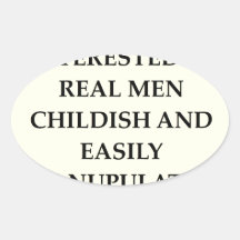realk men oval sticker