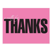 Really Big Thanks Postcard