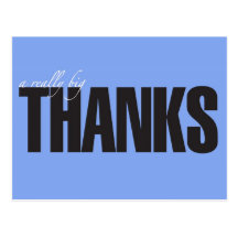 Really Big Thanks Postcard