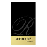 Realtor Business Card Monogram Black & Gold