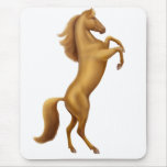 Rearing Golden Horse Mousepad