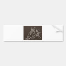 rearing horse drawings by Conway Bumper Sticker