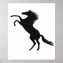 Rearing horse print