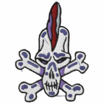 Rebel Skull and Crossbones Embroidered Shirt