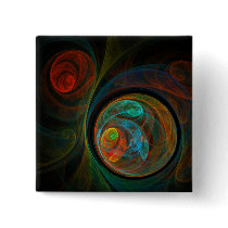 Rebirth Abstract Art Button (square)