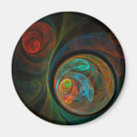 Rebirth Abstract Art Round Magnet