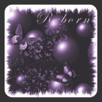 Reborn Butterflies Christian Art Purple Sticker