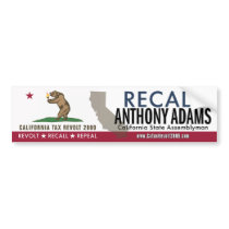 Recall Anthony Adams Bumper Sticker