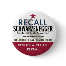 Recall Schwarzenegger Button