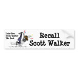 Recall Scott Walker Bumper Sticker bumper stickers