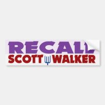 Recall Scott Walker Bumper Sticker