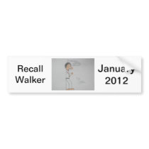 Recall Walker 2012 Bumper Stickers