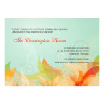Reception Card Abstract Floral Wedding Invitations