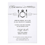 Reception Card | Eat, Drink & Be Married Personalized Announcement