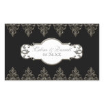 Reception Favor Sticker Classic Baroque Swirl