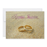 Reception Invitation Beach Wedding Rings on beach