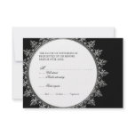 Reception Invitation Classic Baroque Swirl Circle