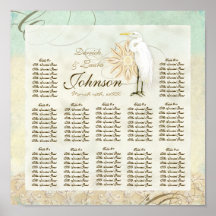 Reception Table Seating Chart, Great White Egret Posters