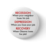 Recession, Depression, Recovery buttons