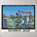 Recessive Jeans Funny Collecible Art Canvas Prints