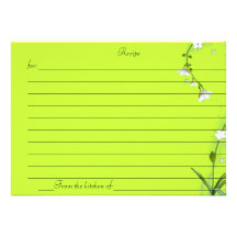 RECIPE CARD ANNOUNCEMENTS