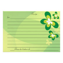RECIPE CARD PERSONALISED INVITATION