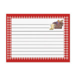 Recipe Card Red Border postcards