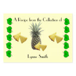 Recipe card (small) Pineapple design business cards