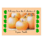 Recipe card (small) Pumpkin design business cards
