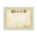 recipe cards  grandmother old timey look postcards