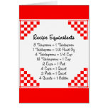 Recipe Equivalents Kitchen Helper cards
