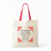 Recipe Equivalents Kitchen Helper Tote Bag