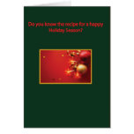 Recipe for a happy Holiday Season cards