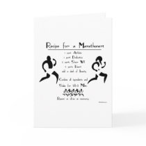 Recipe For a Marathoner Best Of Luck Greeting Card