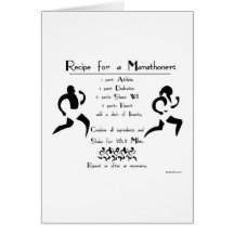 Recipe For a Marathoner Good Luck Card