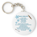 Recipe For A Military Wife keychains