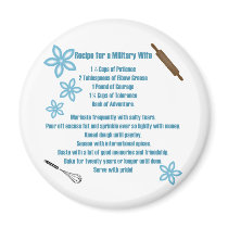 Recipe For A Military Wife Magnet