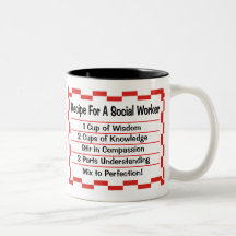 Recipe for a Social Worker Coffee Mugs