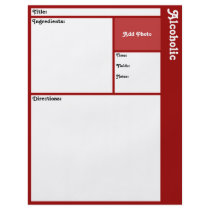 Recipe Page (Dark Red) Full Color Flyer