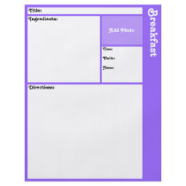 Recipe Page (Light Violet) Full Colour Flyer