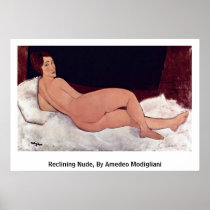 Reclining Nude, By Amedeo Modigliani Print