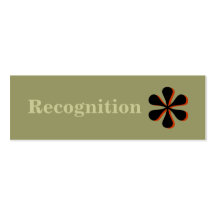 Recognition Business Card Template