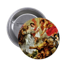 Reconciliation Of Louis And Mary By Rubens Peter P Pinback Button