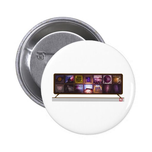 RECORD PINBACK BUTTON