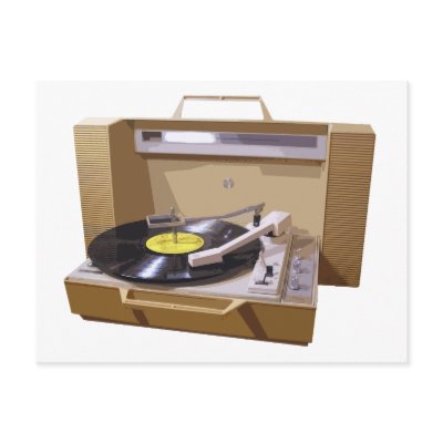 Record Player postcard by teebag