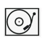 record player turntable icon postcard