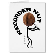 Recorder Nut Greeting Cards