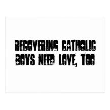 Recovering Catholic Boy Postcard
